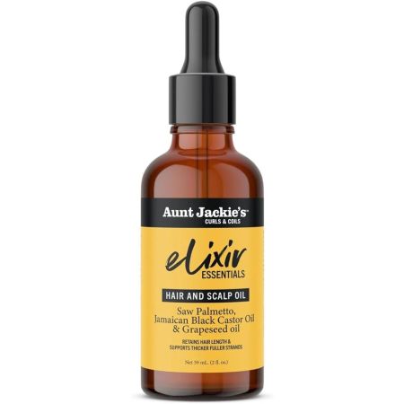 Aunt Jackie's Elixir Essentials Saw Palmetto & Jamaican Black Castor Hair & Scalp Oil 59ml