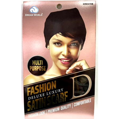 Dream World W-Scarf Satin Black-DRE070B