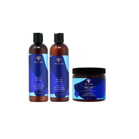 As I Am Dry and Itchy Shampoo, Conditioner & CO-Wash Set of 3